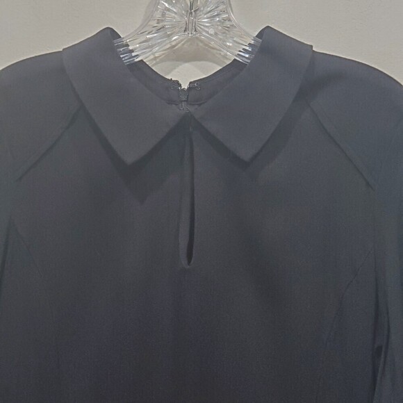 ELLA Moss Ivana Black Long Sleeved Collared Romper, Size S - Picture 9 of 12